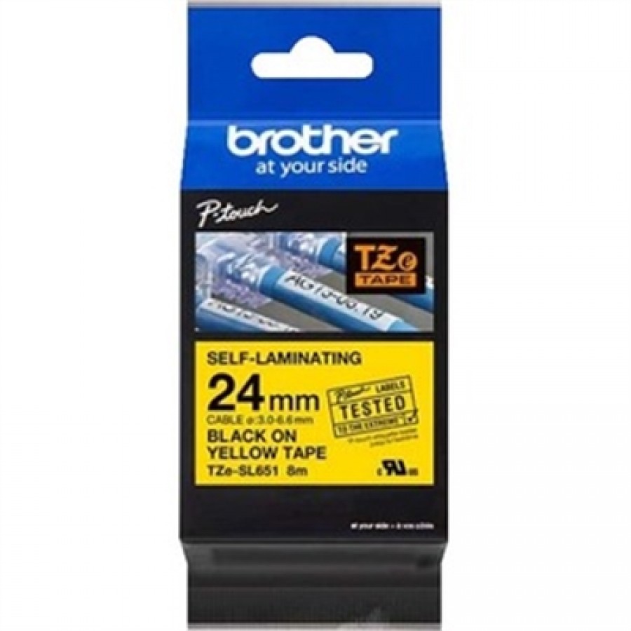 Brother Mobile Solutions Black Ink on Yellow Label