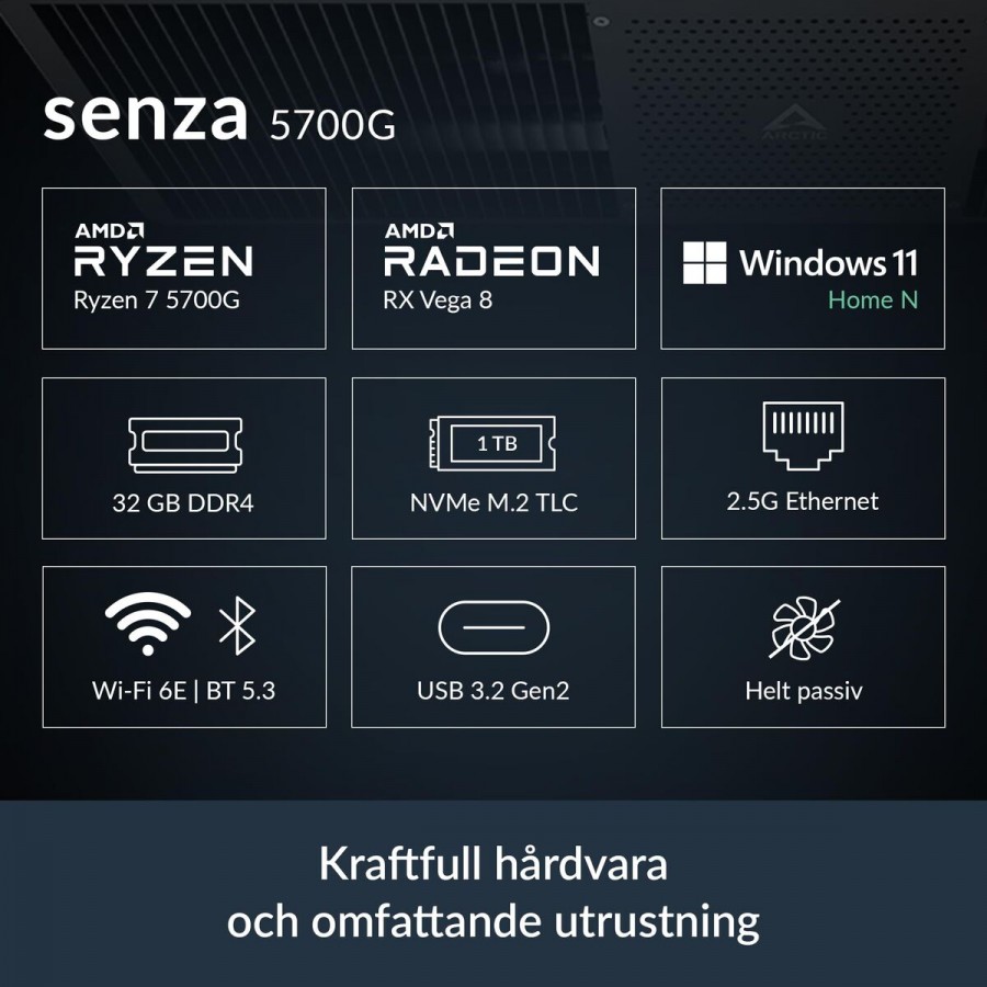 Desktop PC Arctic ACPCC00002A 32 GB RAM 1 TB SSD AMD Ryzen 7 5700G