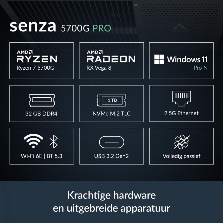 Desktop PC Arctic ACPCC00006A 32 GB RAM 1 TB SSD AMD Ryzen 7 5700G