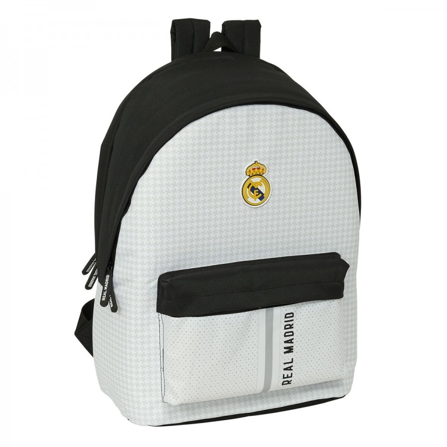 Laptop Backpack Real Madrid C.F. 24/25 White Grey 31 x 44 x 18 cm 15,6