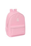 Laptop Backpack Real Madrid C.F. Pink 31 x 44 x 18 cm