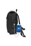 Laptop Backpack Real Madrid C.F. Premium Black 29 x 39 x 12 cm