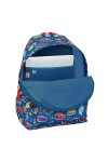 Laptop Backpack Cars Racing Navy Blue