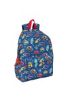 Laptop Backpack Cars Racing Navy Blue