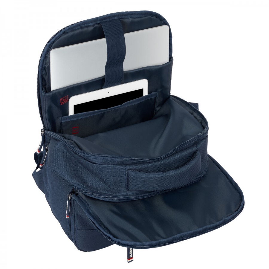 Rucksack for Laptop and Tablet with USB Output El Ganso Eclipse Navy Blue