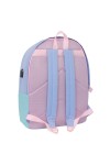 Rucksack for Laptop and Tablet with USB Output Munich Mellow Blue Pink Celeste