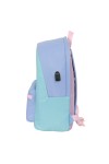 Rucksack for Laptop and Tablet with USB Output Munich Mellow Blue Pink Celeste