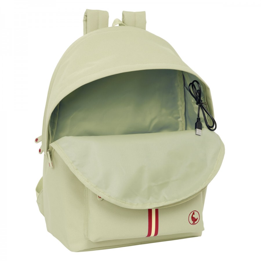 Rucksack for Laptop and Tablet with USB Output El Ganso Basics Beige