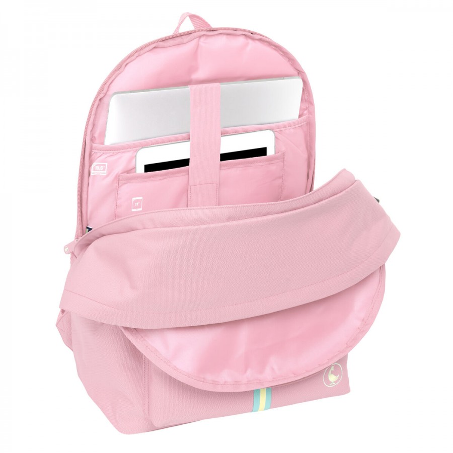 Rucksack for Laptop and Tablet with USB Output El Ganso Basics Pink