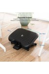 Footrest TooQ TQFR0603-B Black Adjustable