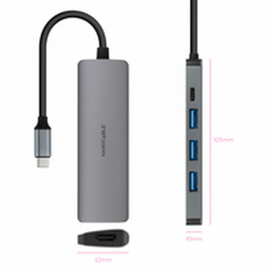 USB Hub NANOCABLE 10.16.4605
