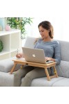 Bamboo Folding Side Table Lapwood InnovaGoods
