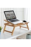 Bamboo Folding Side Table Lapwood InnovaGoods