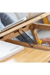 Bamboo Folding Side Table Lapwood InnovaGoods