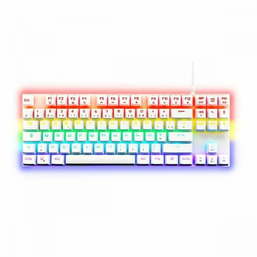 Gaming Keyboard The G-Lab Mercury AZERTY White
