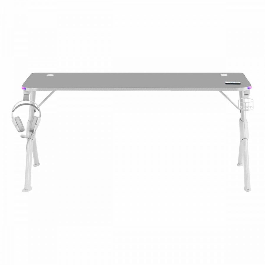 Desk Mars Gaming MGDXLRGBW LED RGB White Steel 160 x 60 cm