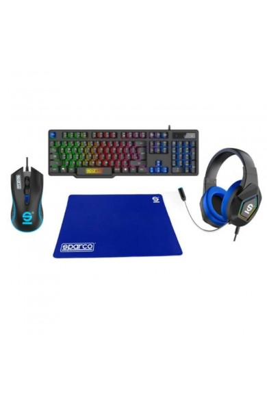Pack Gaming Sparco SPGAMEKITESP Spanish Qwerty