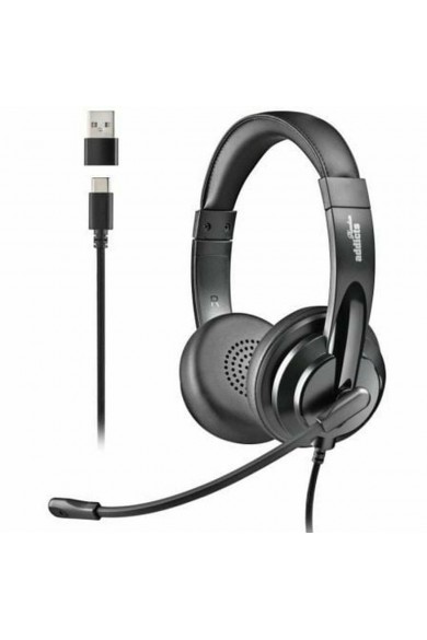 Headphones NGS VOX605USBC Black