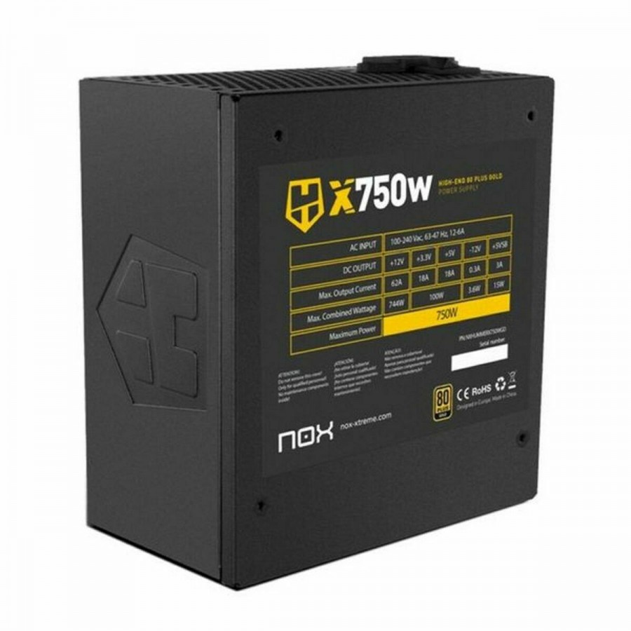Gaming Power Supply Nox-Xtreme Hummer X750W ATX 750 W 80 Plus Gold