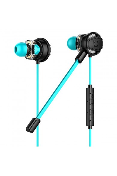Gaming Headset with Microphone Hiditec GHE010002 (3.5 mm) Black Blue