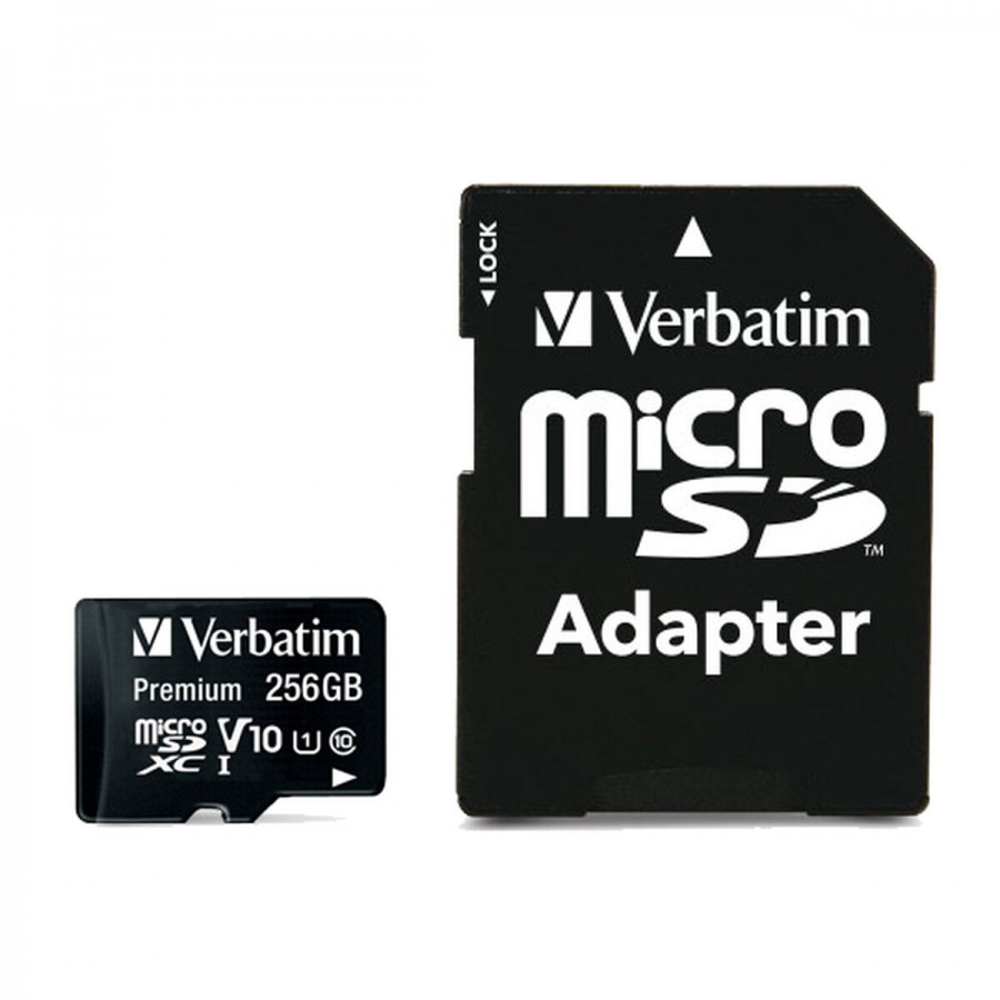 Micro SD Memory Card with Adaptor Verbatim 44087