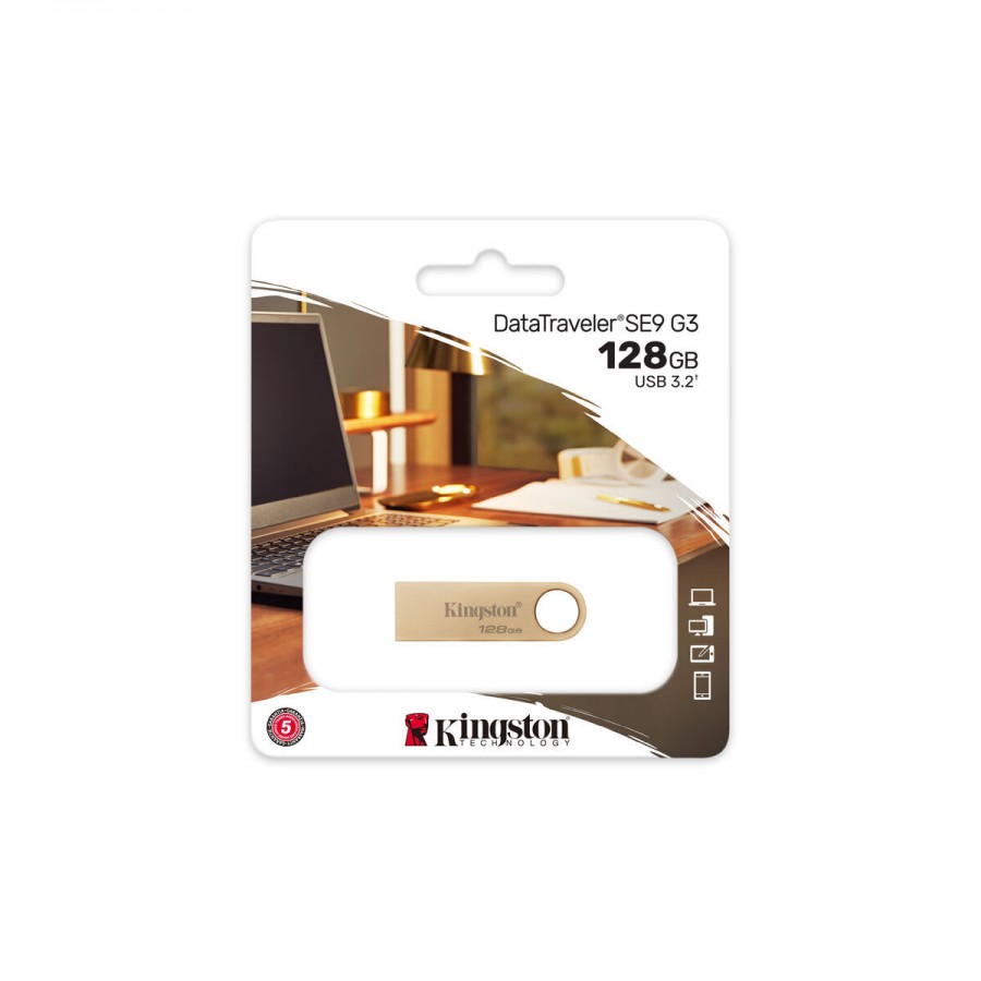 USB stick Kingston SE9 G3 Golden 128 GB