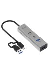 USB Hub i-Tec CAHUBMETAL2A2CPD Silver
