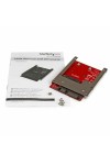 Adaptor SSD Startech SAT32MSAT257 Red Silver SSD mSATA