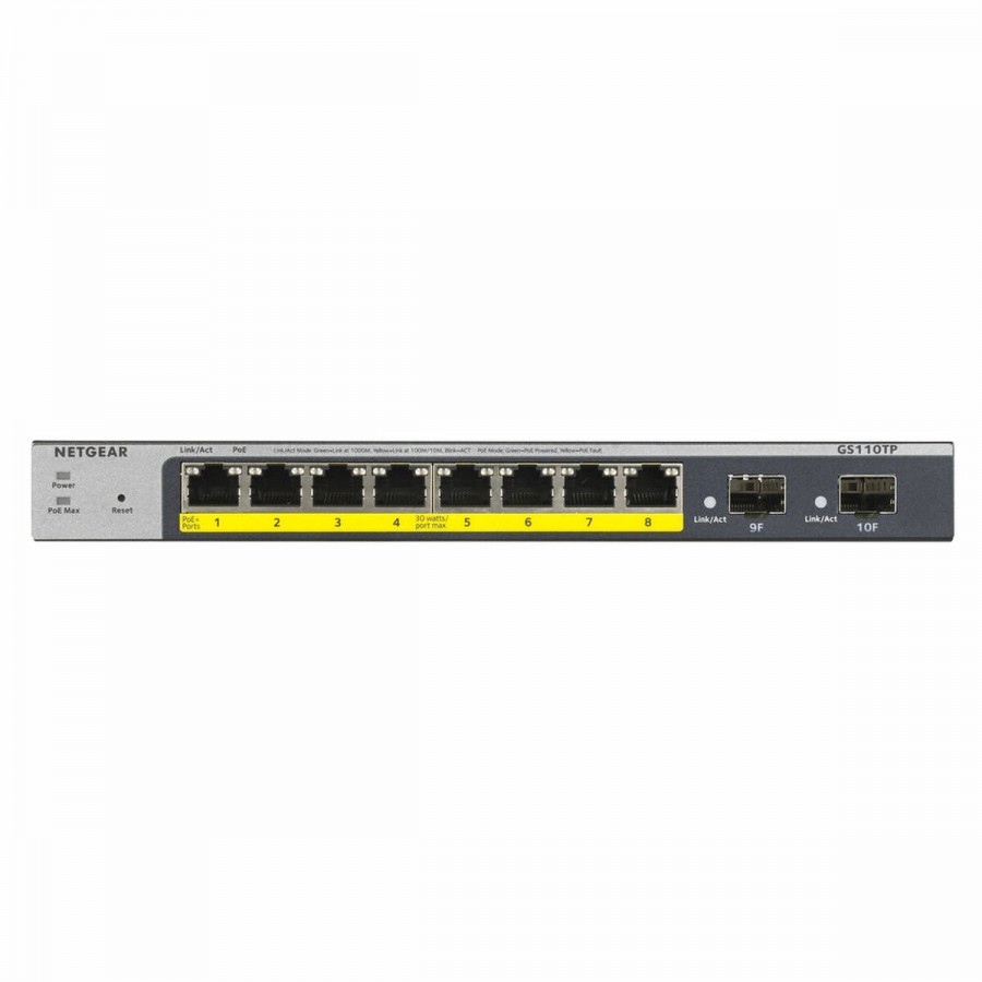 Switch Netgear GS110TP-300EUS Black