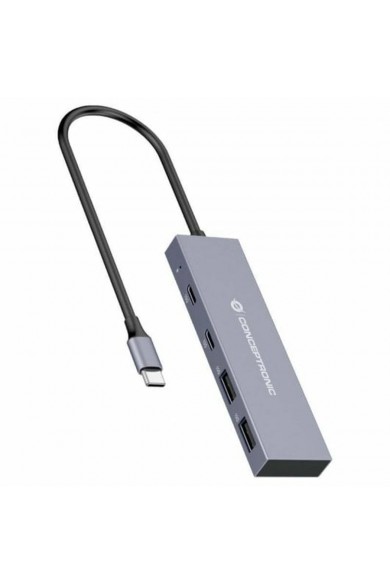 USB Hub Conceptronic HUBBIES13G Grey (1 Unit)
