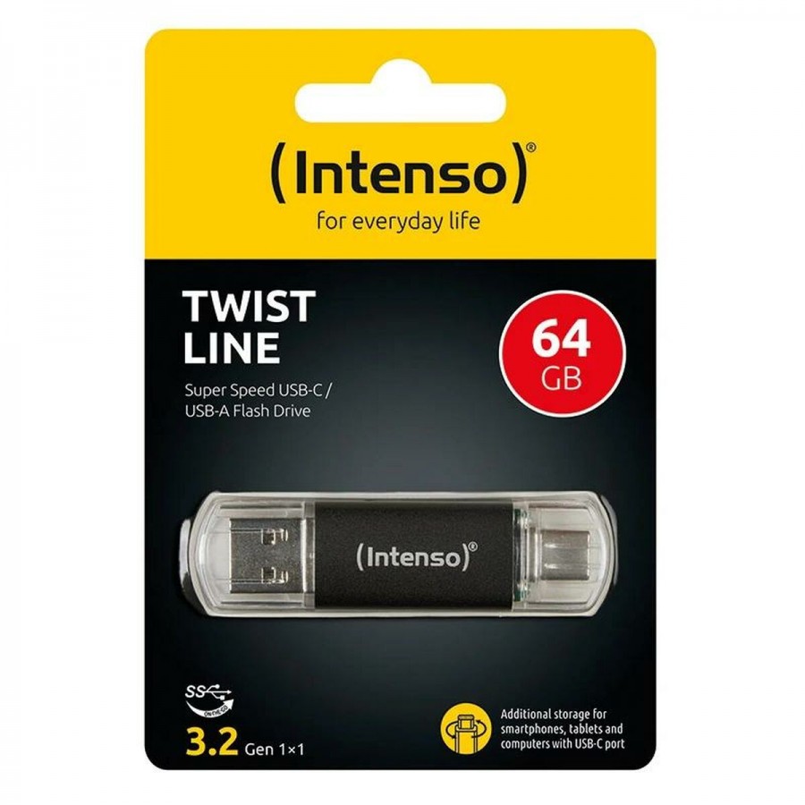 USB stick INTENSO Twist Line 256 GB Anthracite (2 Units)