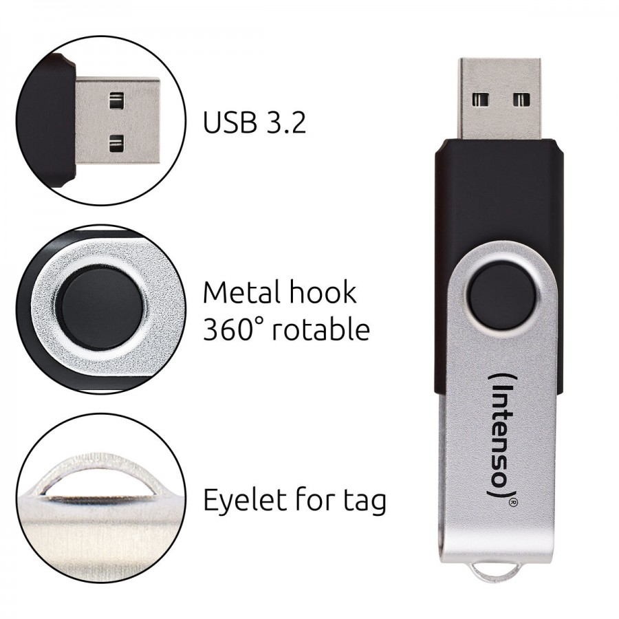USB stick INTENSO Office Line 128 GB Black