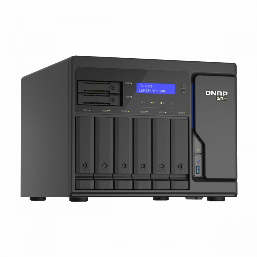 NAS Network Storage Qnap TS-H886-D1602-8G Black