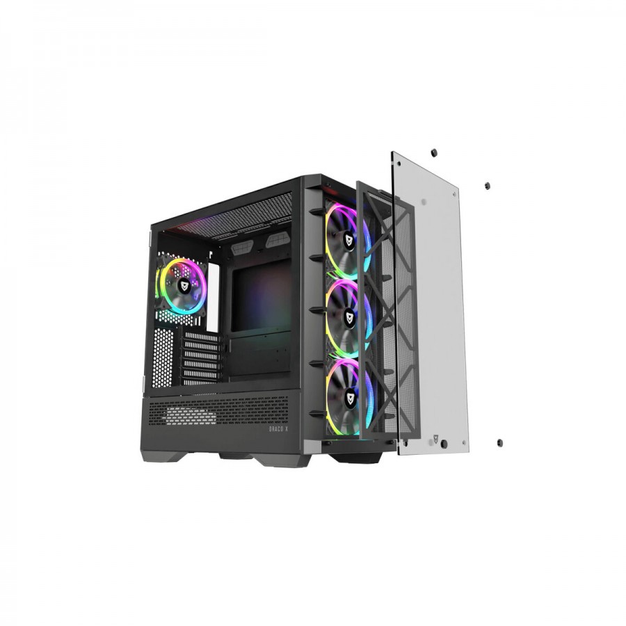 ATX Semi-tower Box Nfortec NF-CS-DRACOX-B Black