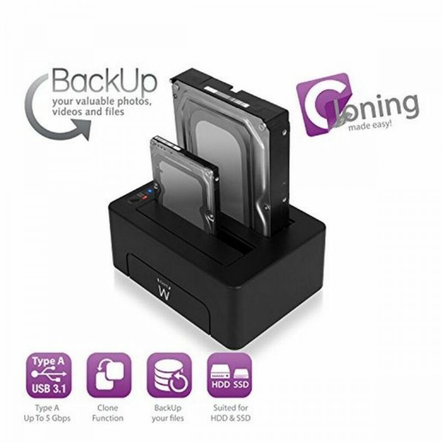 Dual Dock Station Ewent AAACET0186 Dual 2.5