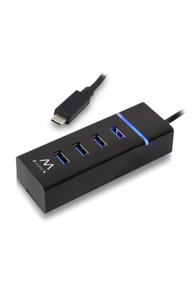 4-Port USB Hub Ewent EW1137 USB 3.1 Black