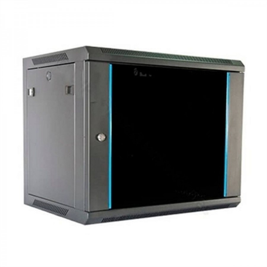 Wall-mounted Rack Cabinet 2LAN 9U Black