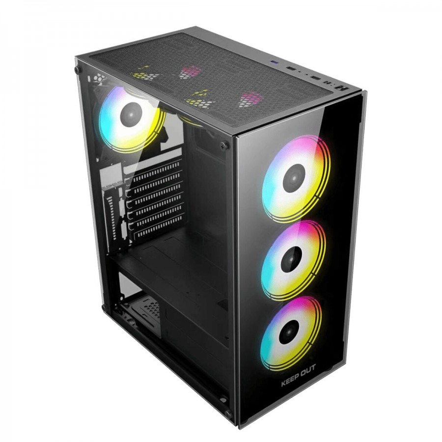 ATX Semi-tower Box KEEP OUT XC-210 GLASS Black