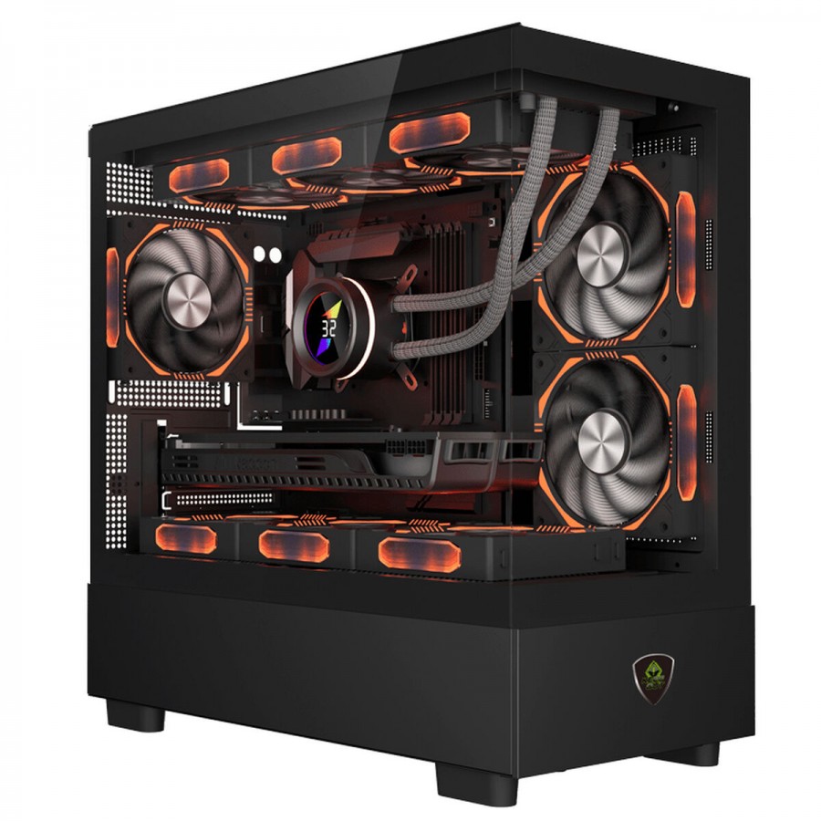 ATX Semi-tower Box KEEP OUT XC-301 GLASS Black