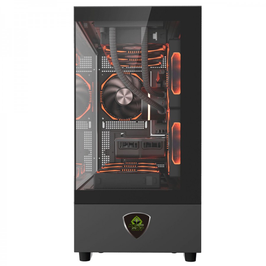 ATX Semi-tower Box KEEP OUT XC-301 GLASS Black