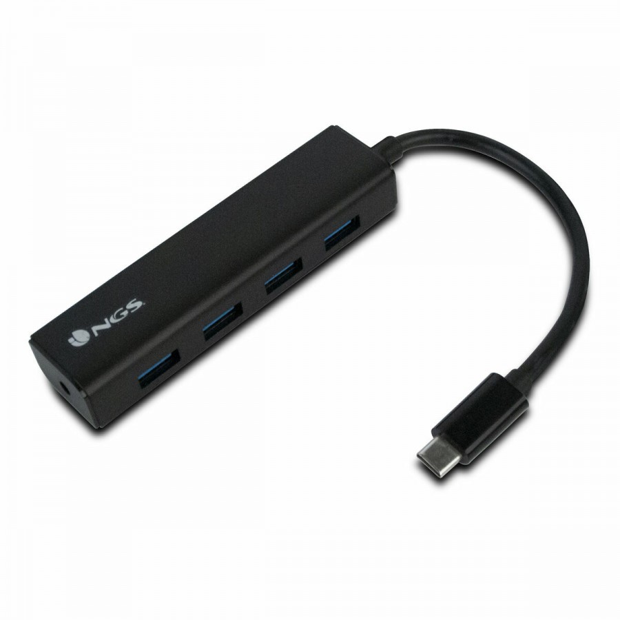 4-Port USB Hub NGS WONDERHUB4 Black 5 Gbps