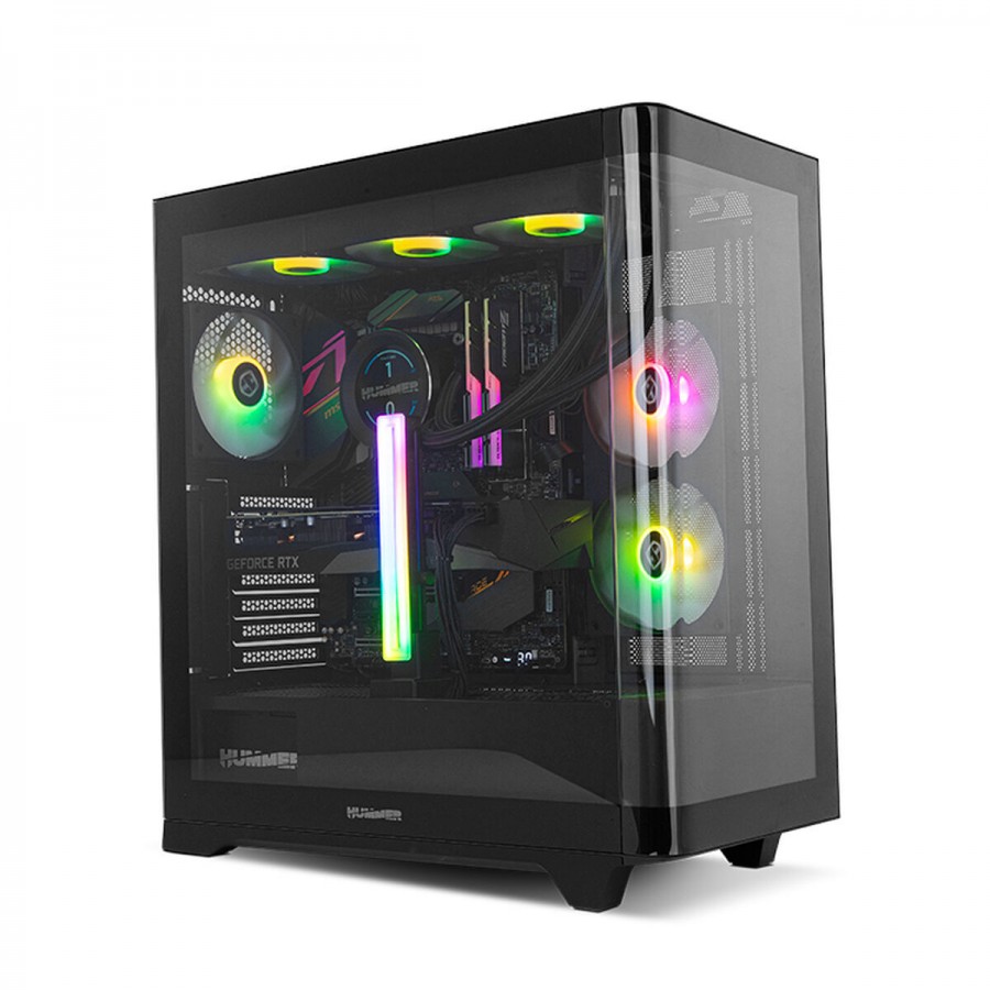 ATX Semi-tower Box Nox-Xtreme NXHUMMERETHERBK Black