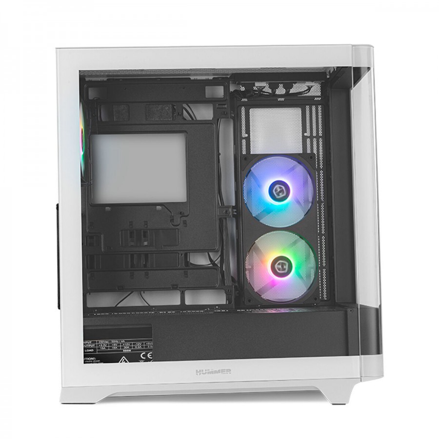 ATX Semi-tower Box Nox-Xtreme NXHUMMERETHERBW White