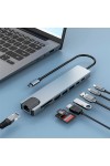 USB Hub CoolBox COO-DOCK-C-81 Grey 100 W
