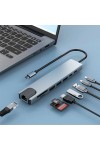 USB Hub CoolBox COO-DOCK-C-81 Grey 100 W