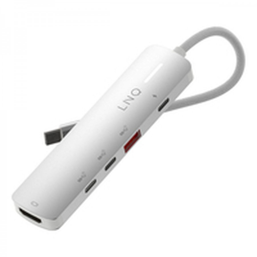USB Hub Linq Byelements LQ49051 White Grey