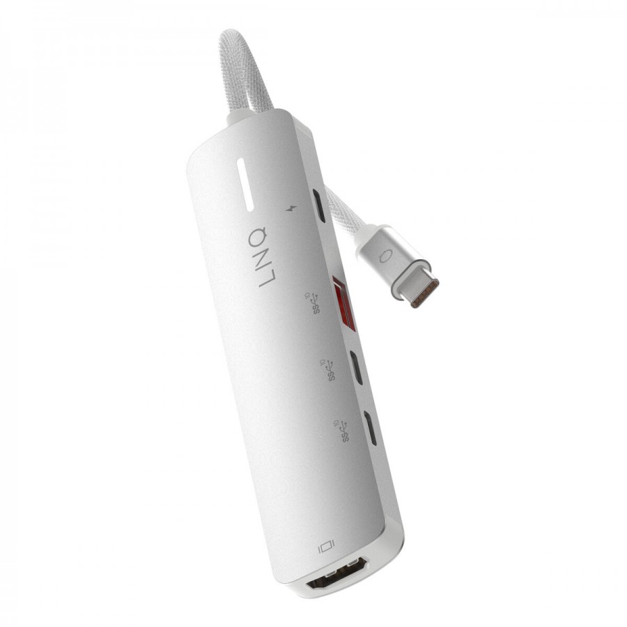 USB Hub Linq Byelements LQ49051 White Grey