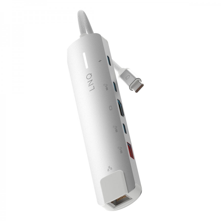 USB Hub Linq Byelements LQ49061 White Grey