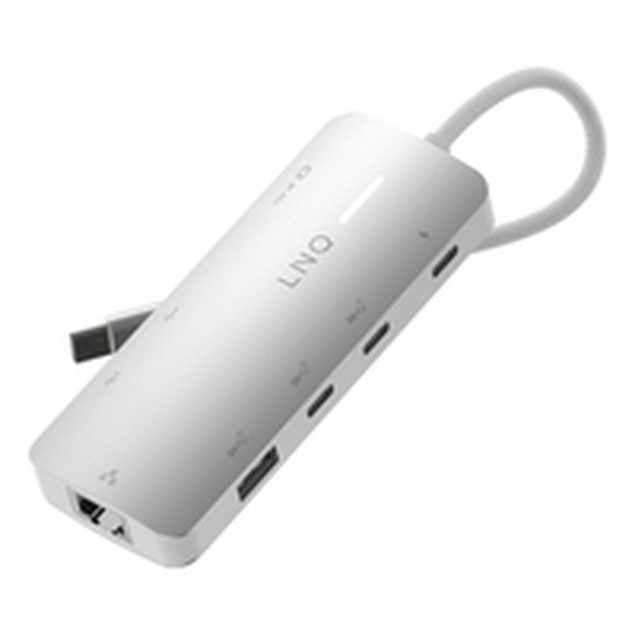 USB Hub Linq Byelements LQ49081PS White Grey