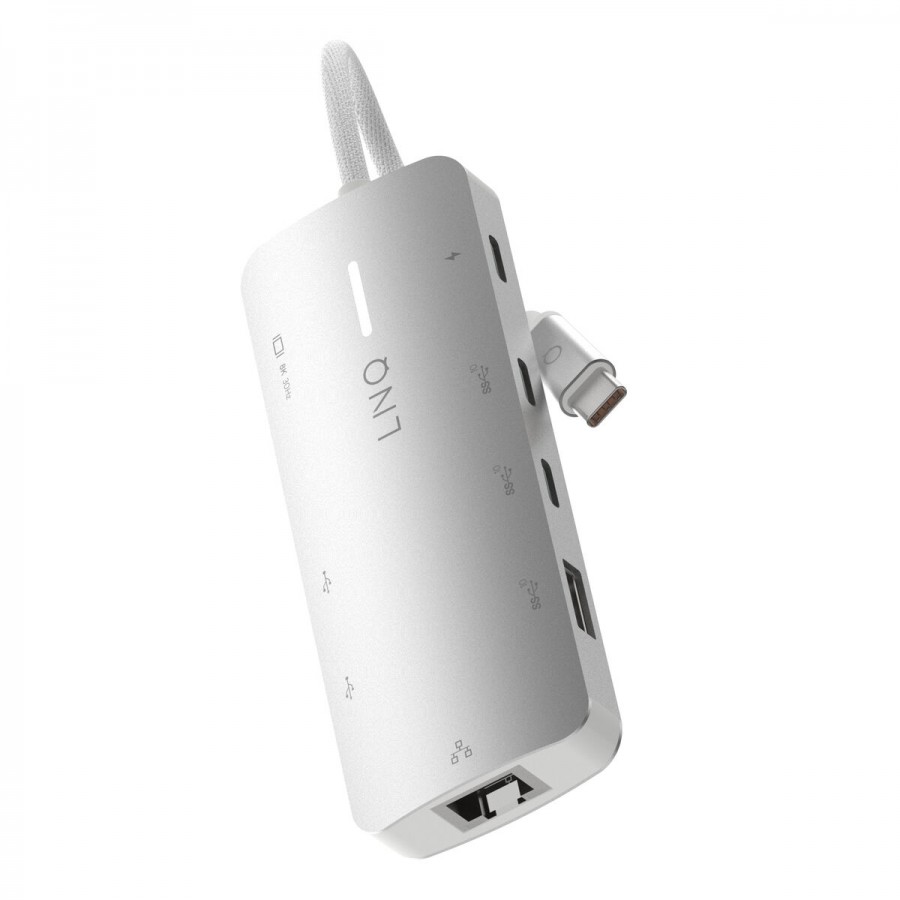 USB Hub Linq Byelements LQ49081PS White Grey
